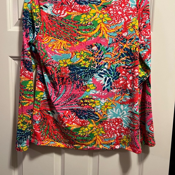 Lilly Pulitzer Marlowe Fishing for Compliments long sleeve top size medium - Picture 2 of 3
